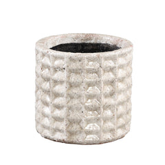 Vaso Lonna Cream S | Vaso in terracotta bianca effetto crepato - 700526