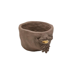 Vaso mezzo viso uomo con labbra in oro alt.10,5 x largh.17 - 015651
