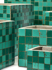 Vaso Marie Mosaico Green : Vasi in cemento design Marie Michielssen - CONFIG0263