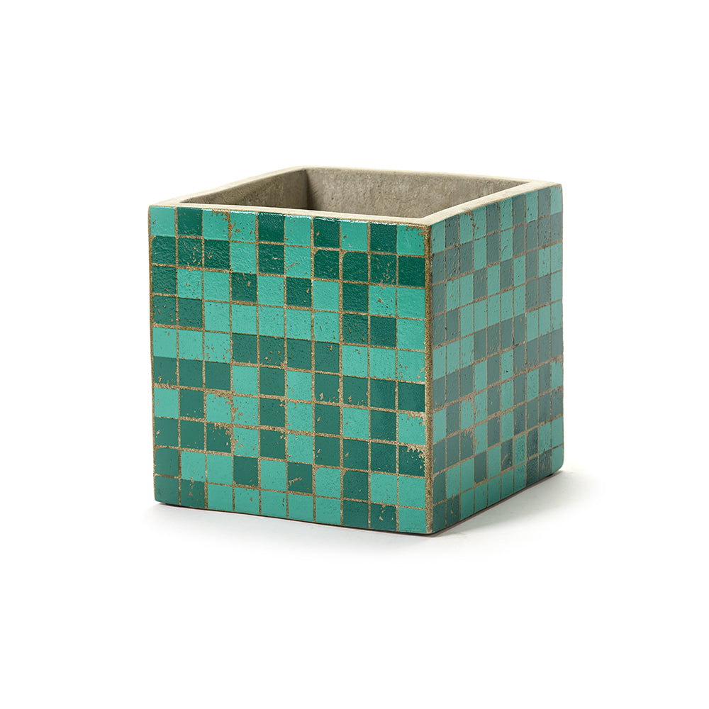 Vaso Marie Mosaico Green H15 : Vasi in cemento design Marie Michielssen - B7218331