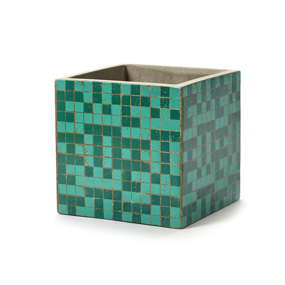 Vaso Marie Mosaico Green H17 : Vasi in cemento design Marie Michielssen - B7218332