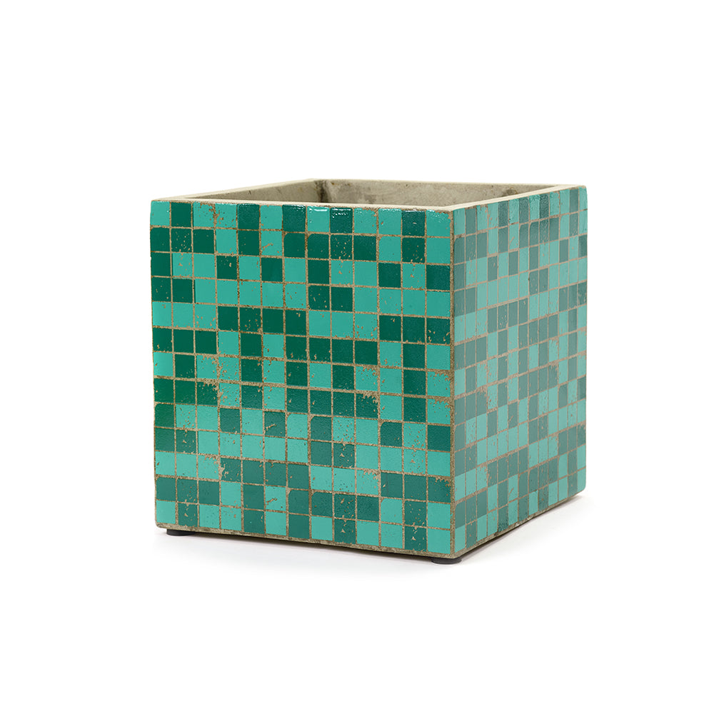 Vaso Marie Mosaico Green H22 : Vasi in cemento design Marie Michielssen - B7218333