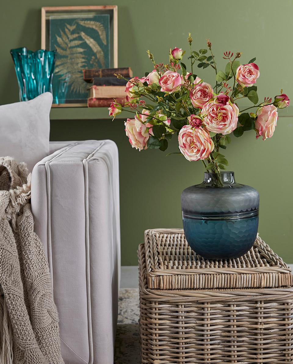 Vaso Orcio in vetro molato blue  - CONFIG0254