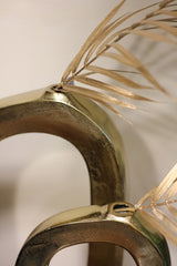 Vaso Ovale aperto Oro H40 : Vasi di design in metallo - CONFIG0126