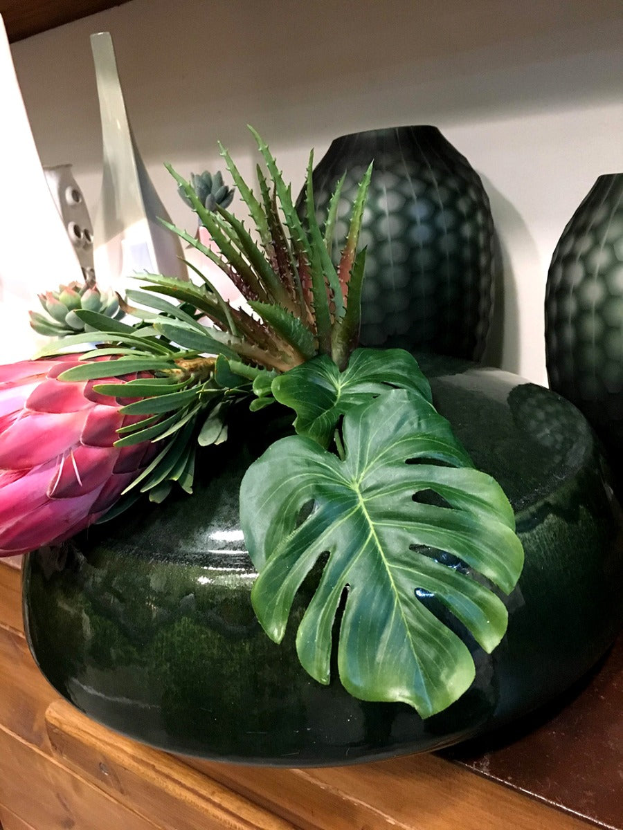 Vaso True in ceramica smaltata verde : vasi in ceramica di design - AAR5649FO