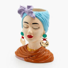 Vaso Lady Per&ugrave; H31X22X17 | Vasi in ceramica a forma di donna EDG - 019487