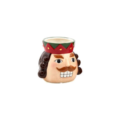 Vaso Testa Soldatino H12 X D13 Cappello Verde e Rosso | Vasi natalizi EDG - 019444-A