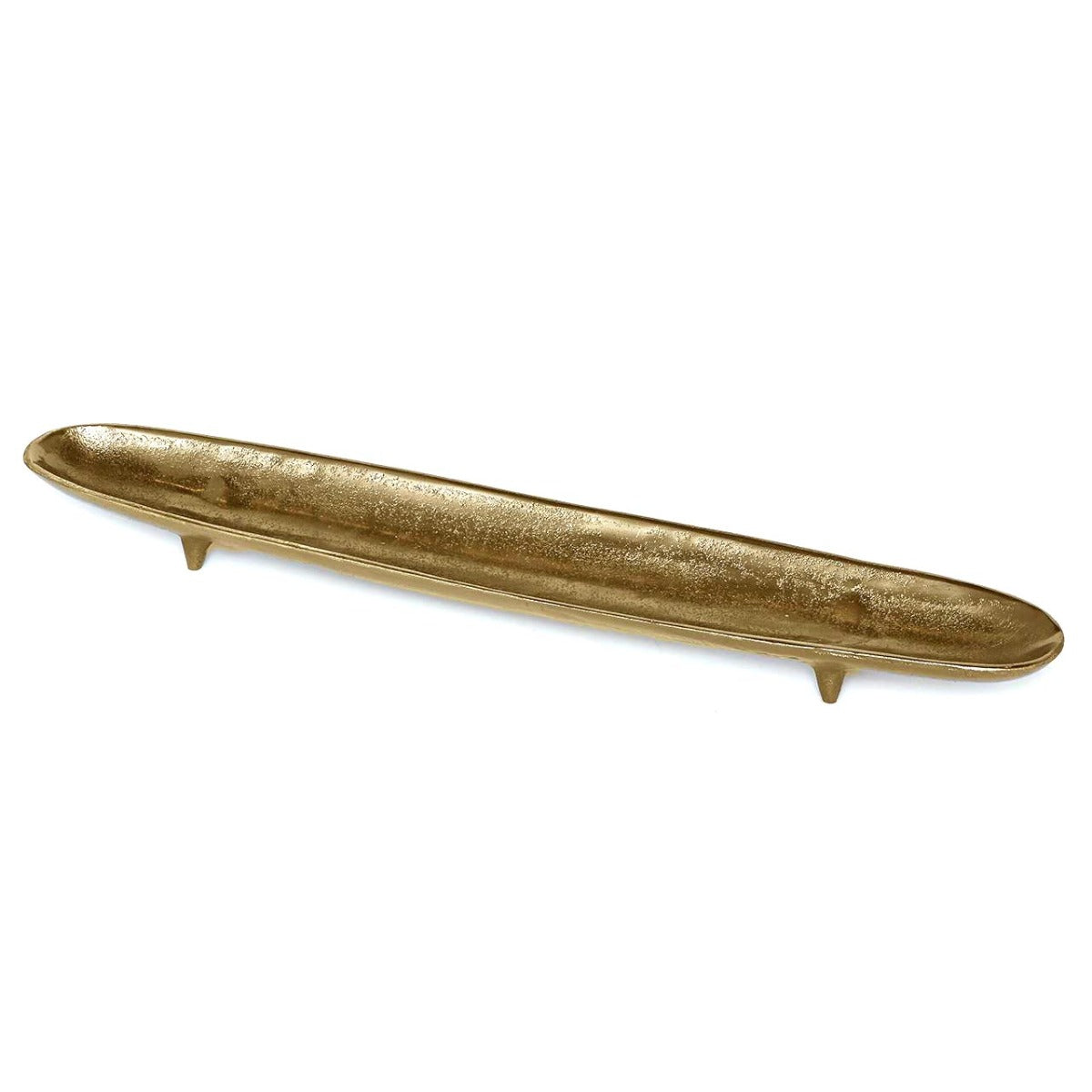 Vassoio Ovale con piedi in metallo oro H6X58X10 - 601275