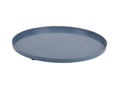 Present Time - Vassoio Tondo &Oslash;35 CM in Metallo Azzurro Polvere - PT4241BL