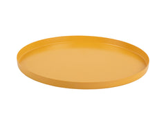 Present Time - Vassoio Tondo &Oslash;25 CM in Metallo Giallo Ocra - PT4239BY