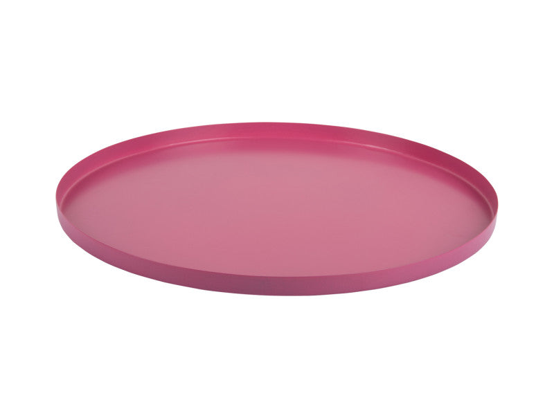 Present Time - Vassoio Tondo &Oslash;35 CM in Metallo Rosa Scuro - PT4241BP