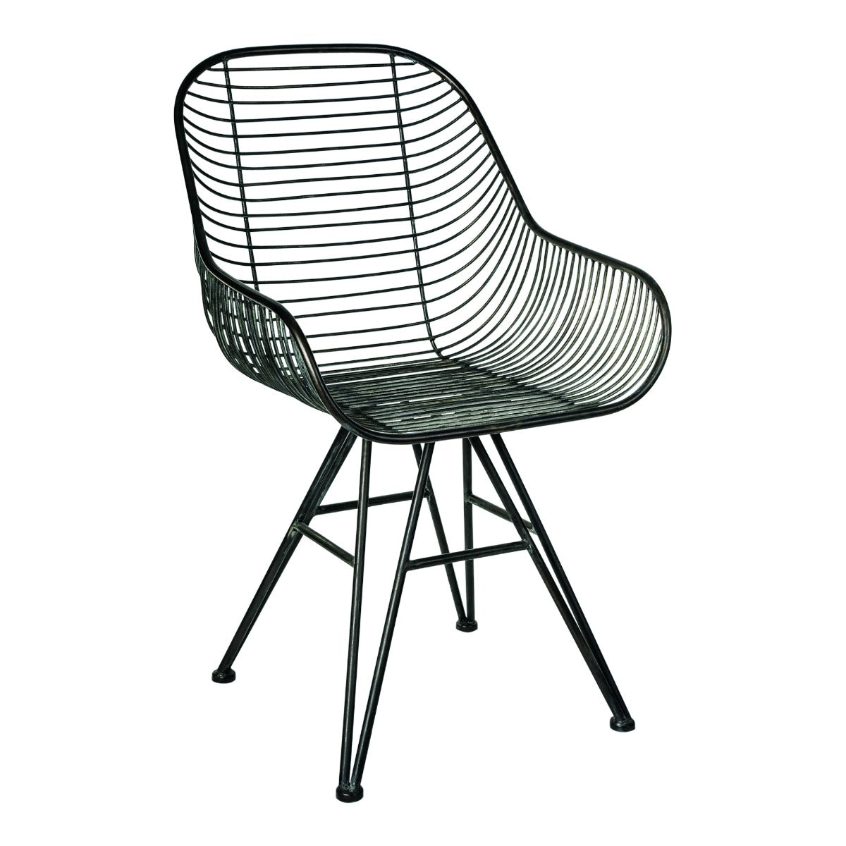 Sedia in metallo Wire con braccioli : Sedie di design in metallo  - 692208