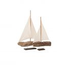 Barca a vela su piede in legno di mare naturale 