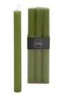6 Candele verdi (verde erba) lunghe: candele di cera colorate J Line