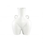 Vaso Casty White H30 | Vaso fianchi di donna in ceramica bianca