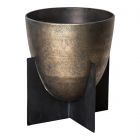 Vaso Nevio Silver | Vaso in alluminio color bronzo