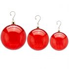 Palla Vetro Rosso Vortex | Palline di Natale in vetro soffiato EDG