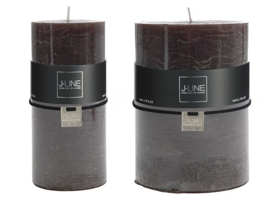 Candele nere cilindriche: candele di cera colorate J Line