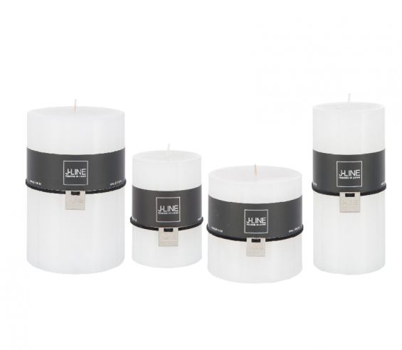 Candele bianche cilindriche: candele di cera colorate J Line