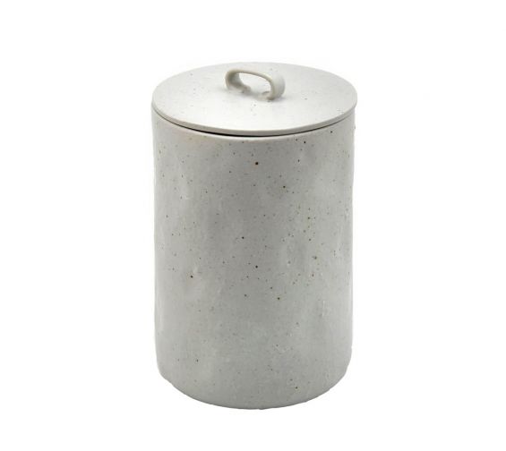 FENG - Barattolo in ceramica gres con coperchio ermetico grigio H20