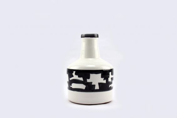 Vaso bianco nero ceramica Madoura: vasi design Pomax