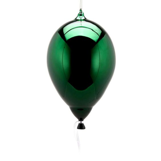 Palloncino da appendere in vetro verde H32
