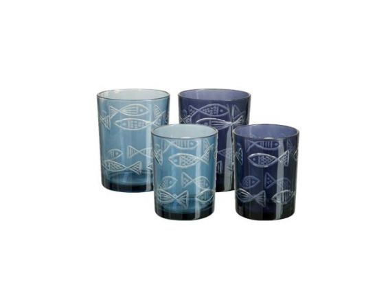 Set Bicchieri Portacandele: portacandele in vetro J Line
