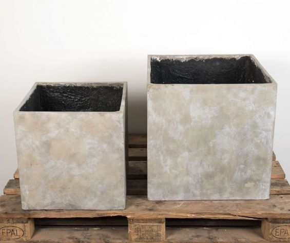 Cachepot Cubo: vasi in cemento da esterno