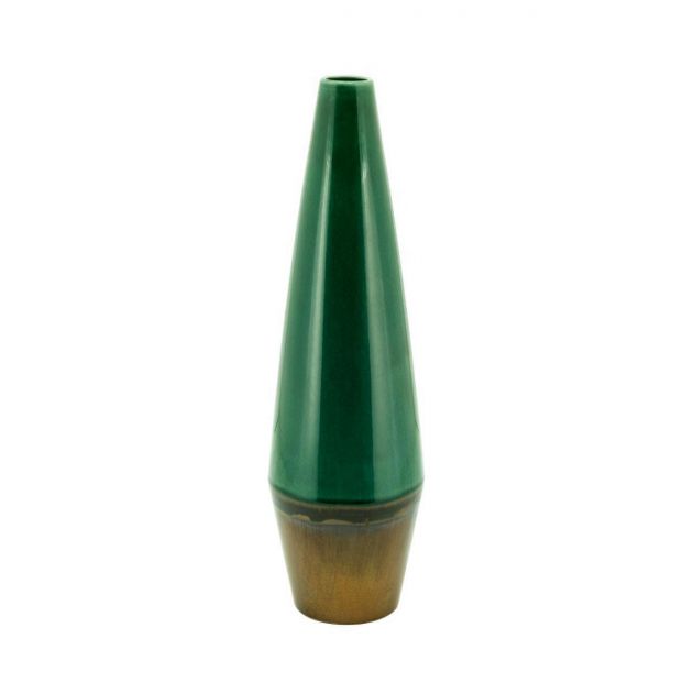 Moku - Vaso a forma di cono in gres di colore verde scuro alt.51