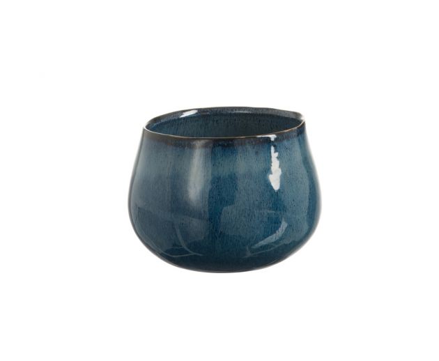 Vaso blu cachepot ceramica smaltata: vasi design J Line