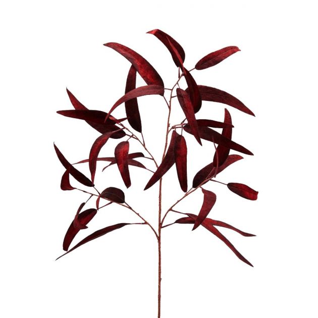 Ramo Eucalipto Velluto color Bordeaux H90 | Rami artificiali di qualità