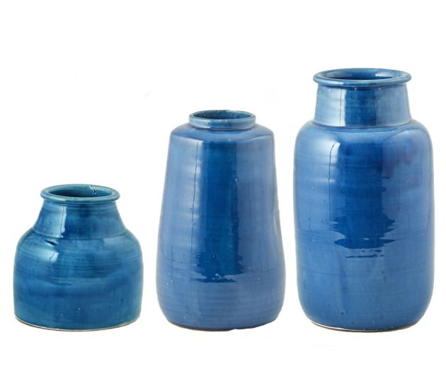 Vaso blu ceramica Fenice: vasi design EDG