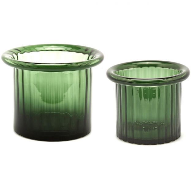 Vaso Pillar con Bordo Dark Green | Vasi in Vetro Design EDG Enzo De Gasperi