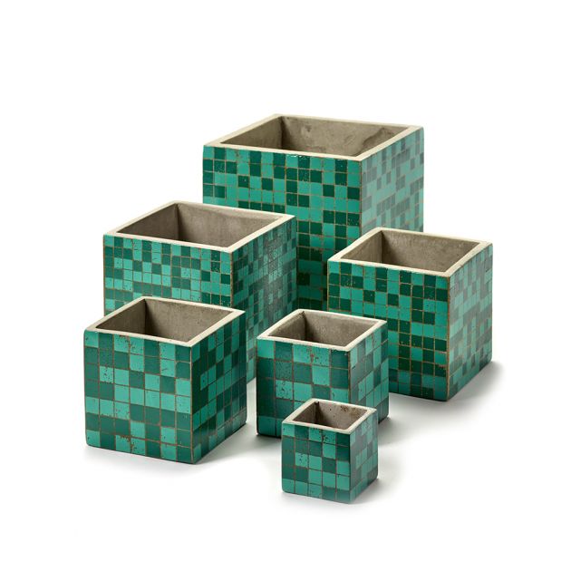 Vaso Marie Mosaico Green : Vasi in cemento design Marie Michielssen