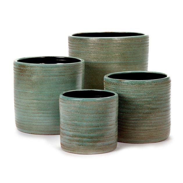 Vaso structure Green | Vasi di design in ceramica da interno